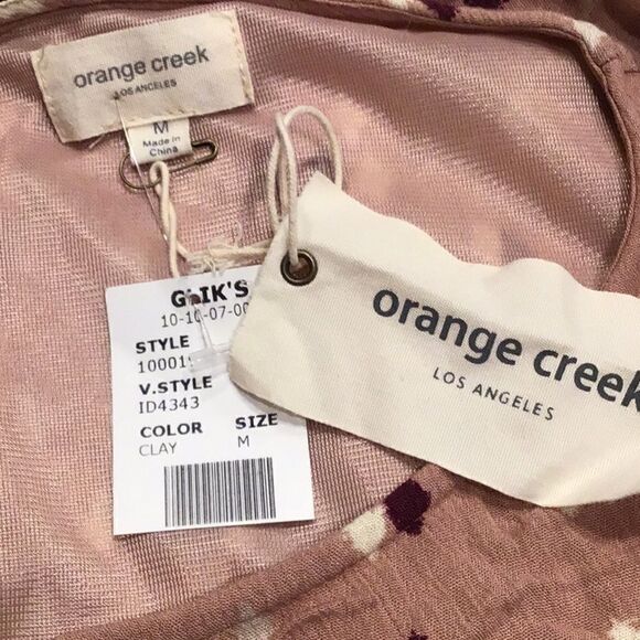 Orange Creek LA Gliks Mauve Pink Modest Diamond Print Long Sleeve Dress NEW - Picture 16 of 16